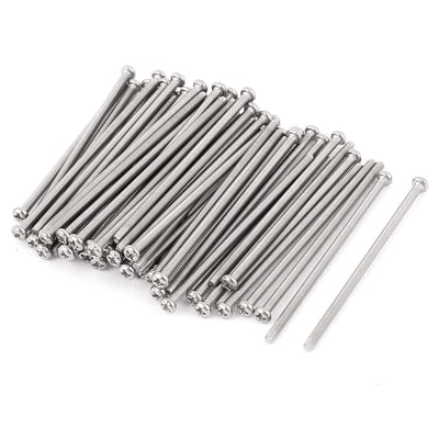 Harfington Uxcell M3 x 70mm 304 Stainless Steel Crosshead Phillips Pan Head Screws Bolt 60pcs