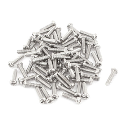 Harfington Uxcell 60pcs M3 x 12mm 304 Edelstahl Kreuzschlitz Kreuz Flachkopf Schrauben Bolzen