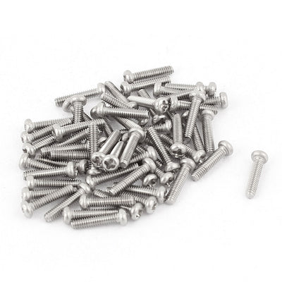 Harfington Uxcell M2 x 9mm 304 Stainless Steel Crosshead Phillips Round Head Screws Bolt 60pcs