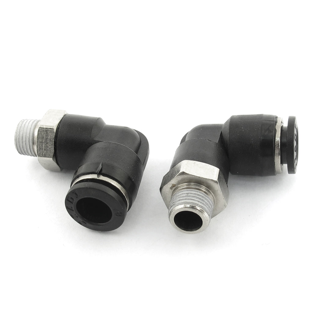 uxcell Uxcell 5Pcs 1/8BSP Male to 8mm Air Pneumatic Elbow Quick Connect Connectors