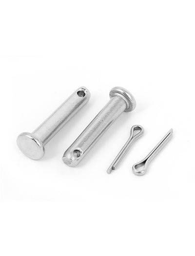 Harfington Uxcell M5 x 25mm Flat Head 304 Stainless Steel Round Clevis Pins Fastener 8Sets