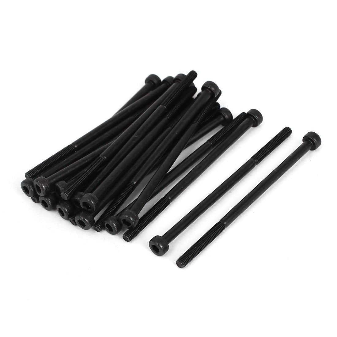 uxcell Uxcell M3x60mm 12.9 Alloy Steel Hex Socket Screws Partially Threaded Bolt Black 20Pcs