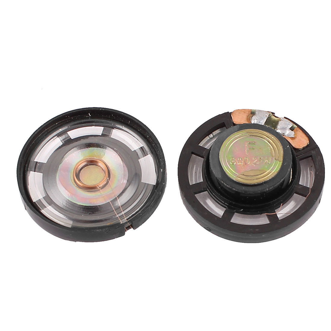 uxcell Uxcell 2Pcs 8 Ohm 0.25W 27mm Dia External Magnet Mini Loudspeaker Speaker Horn