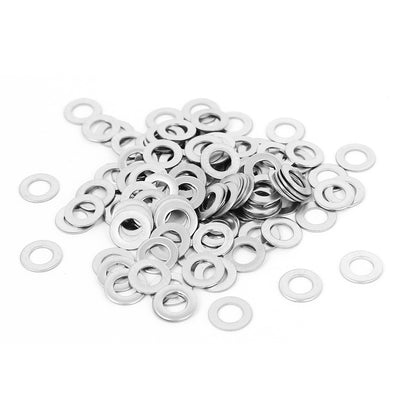Harfington Uxcell 100Pcs M4x8mmx0.5mm Stainless Steel Metric Round Flat Washer for Bolt Screw