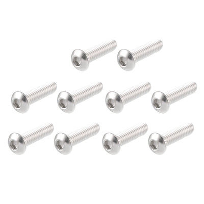 Harfington Uxcell 50pcs 1/4"-20UNC x1" Stainless Steel Hex Socket Button Head Bolts Screws