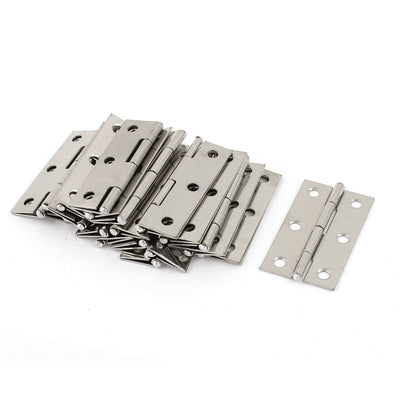 Harfington Uxcell 6 Mounting Holes Stainless Steel Hinges 2.2" Long 20 Pcs