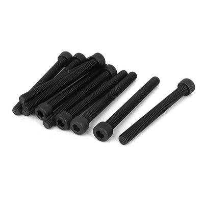 Harfington Uxcell 10Pcs M8x75mm Metric 12.9 Alloy Steel Black Hex Socket Head Cap Screws Bolts