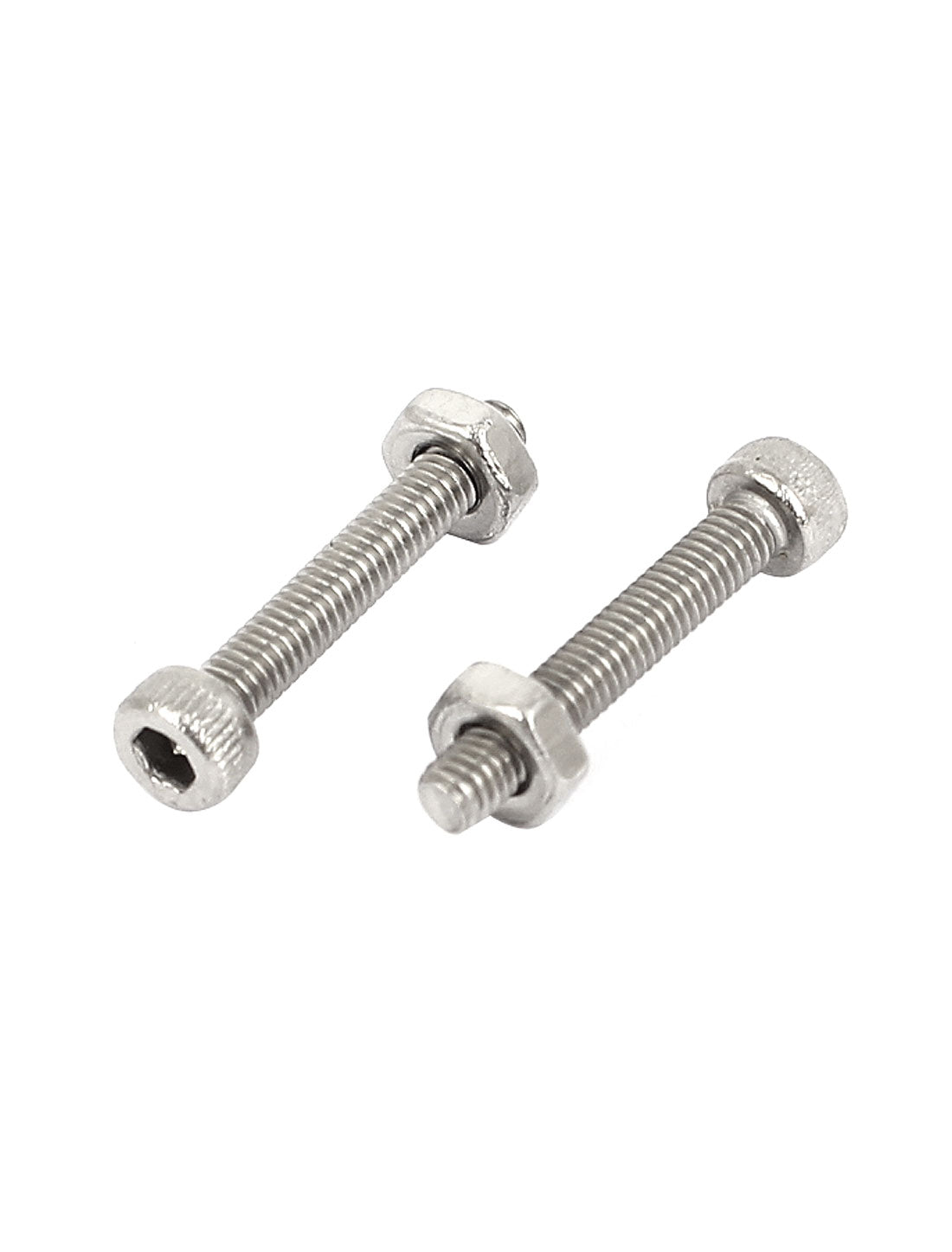 uxcell Uxcell M2.5x16mm Stainless Steel Hex Socket Head Knurled Cap Screws Bolts Nut Set 20Pcs