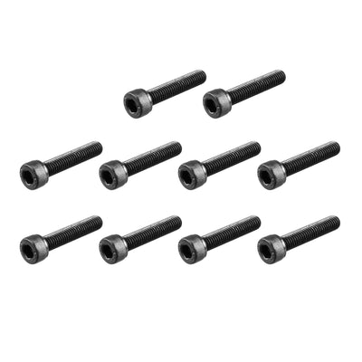 Harfington Uxcell M5 x 25mm 12.9 Alloy Steel Machine Bolt Hex Socket Head Cap Screws Black 30pcs