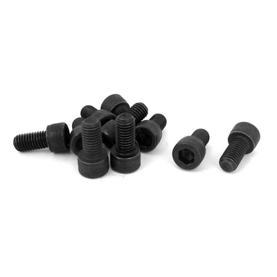 Harfington Uxcell M10 x 20mm 12.9 Alloy Steel Machine Bolt Hex Socket Head Cap Screws Black 10pcs