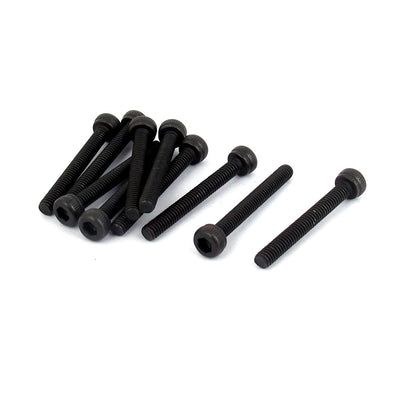 Harfington Uxcell M2.5 x 20mm 12.9 Alloy Steel Machine Bolt Hex Socket Head Cap Screws Black 10pcs