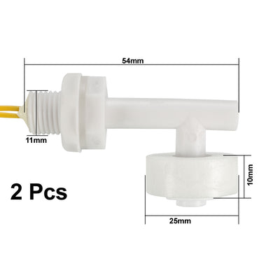 Harfington Uxcell 2Pcs Tank Pool Water Level Sensor Right Angle Float Switch