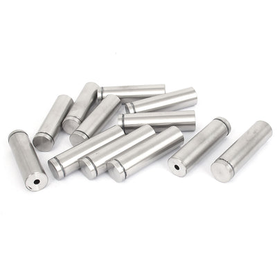 Harfington Uxcell 19mm x 70mm Stainless Steel Advertising Frameless Glass Standoff Pins 12pcs