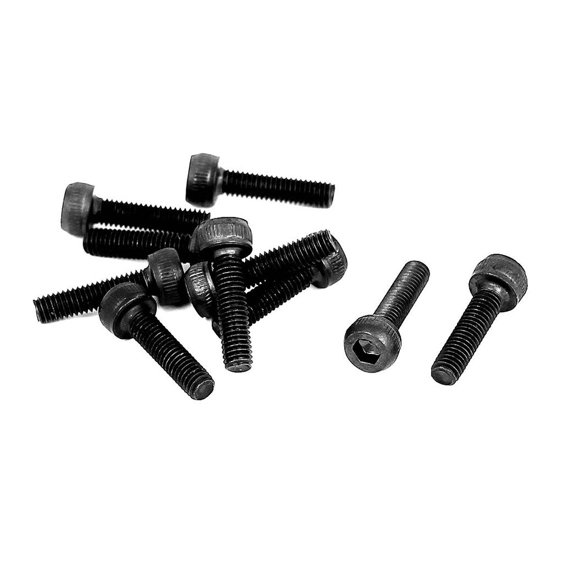 uxcell Uxcell 10Stk M3x12mm schwarz 12.9 Legierung Stahl Rändel Hex Kantschrauben DE de