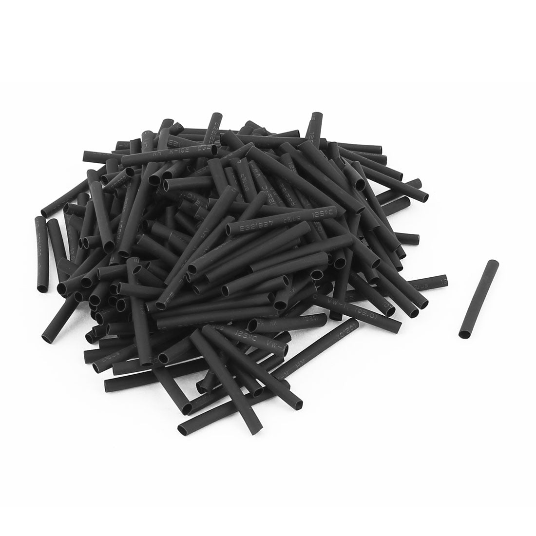 uxcell Uxcell 280pcs 2mm Dia 30mm Long Polyolefin Heat Shrink Tubing Wire Wrap Sleeve Black