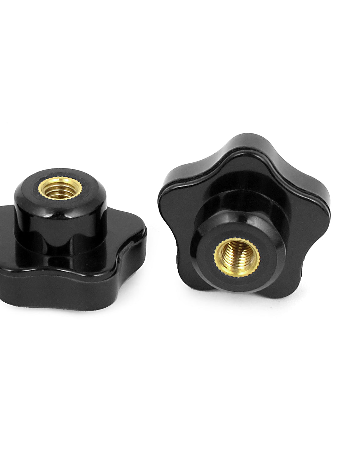 uxcell Uxcell M8 x 40mm Female Thread Plastic Star Head Clamping Knob Jig Black 3pcs