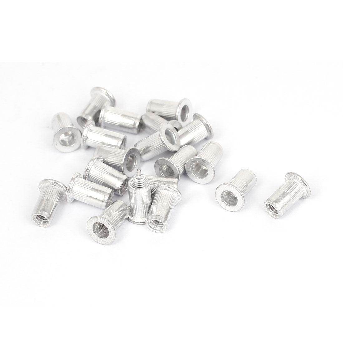 uxcell Uxcell 20pcs M5x13mm Flat Head Knurled Body Threaded Inserts Blind Rivet Nuts Nutserts