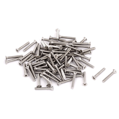 Harfington Uxcell M3 x 20mm Phillips Flat Head Metric Countersunk Bolts Machine Screws 100Pcs