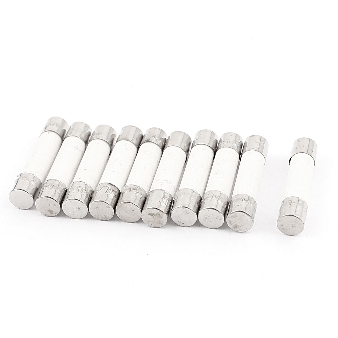 uxcell Uxcell 10 PCS 5 x 25mm Fusible Core Cylinder Cap Ceramic Tube Fuse Links 250V 2.5A