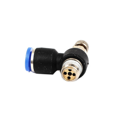 Harfington Uxcell 3pcs 6mm Push In Fitting Quick Connector 1/8BSP Speed Control Throttle Air Valve