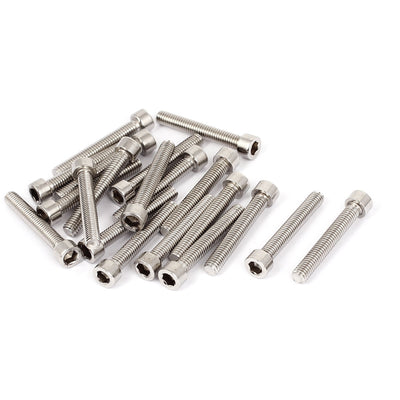 Harfington Uxcell M6 x 40mm 304 Stainless Steel Hex Socket Head Cap Screws Bolts DIN 912 20pcs