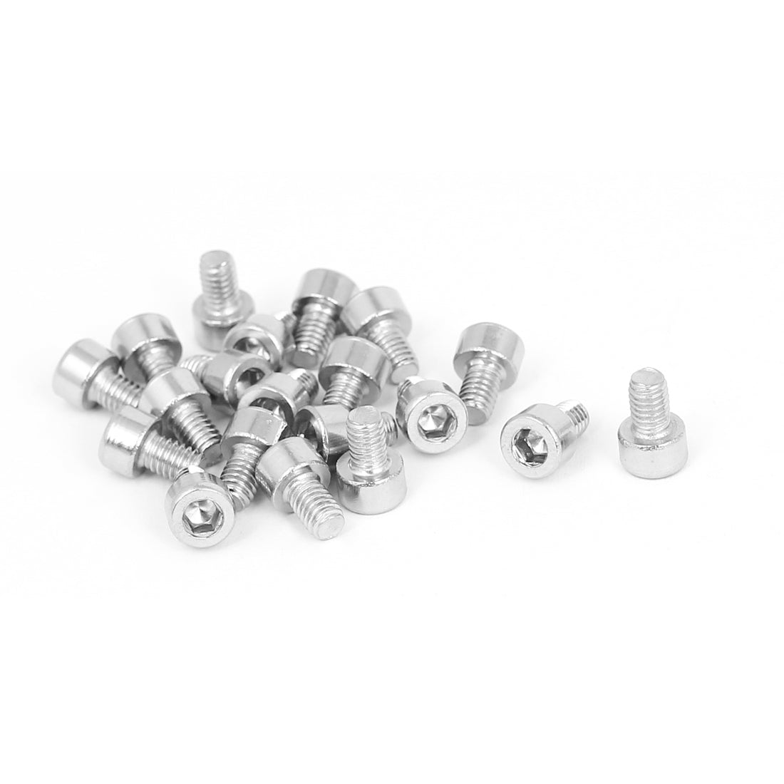 uxcell Uxcell M4x6mm 304 Stainless Steel Hexagon Socket Head Cap Screws Bolts DIN 912 20pcs