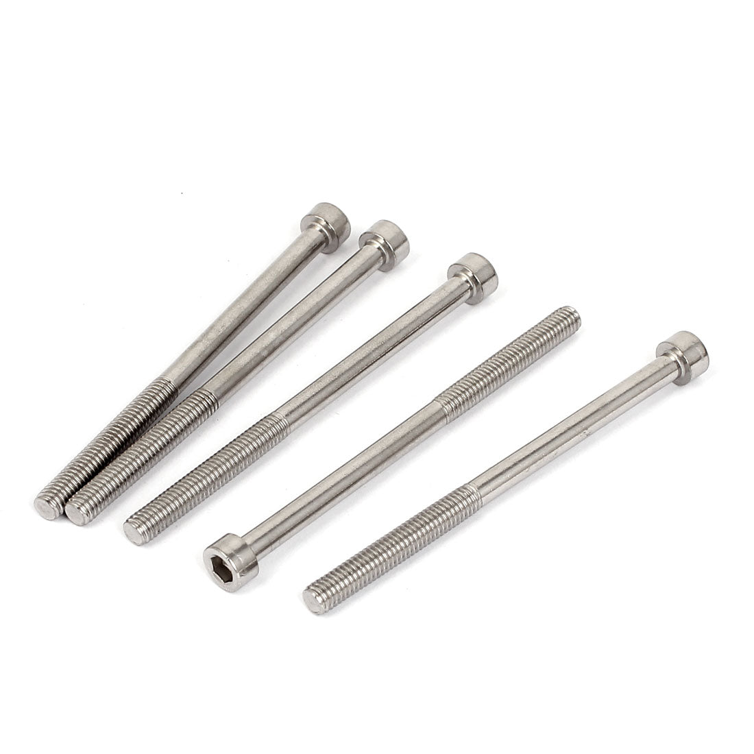 uxcell Uxcell 5pcs 95mm Long M6x90mm Stainless Steel Socket Cap Screws Hex Head Bolts DIN912