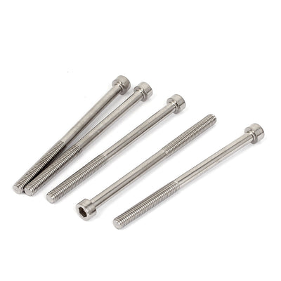 Harfington Uxcell 5pcs 95mm Long M6x90mm Stainless Steel Socket Cap Screws Hex Head Bolts DIN912