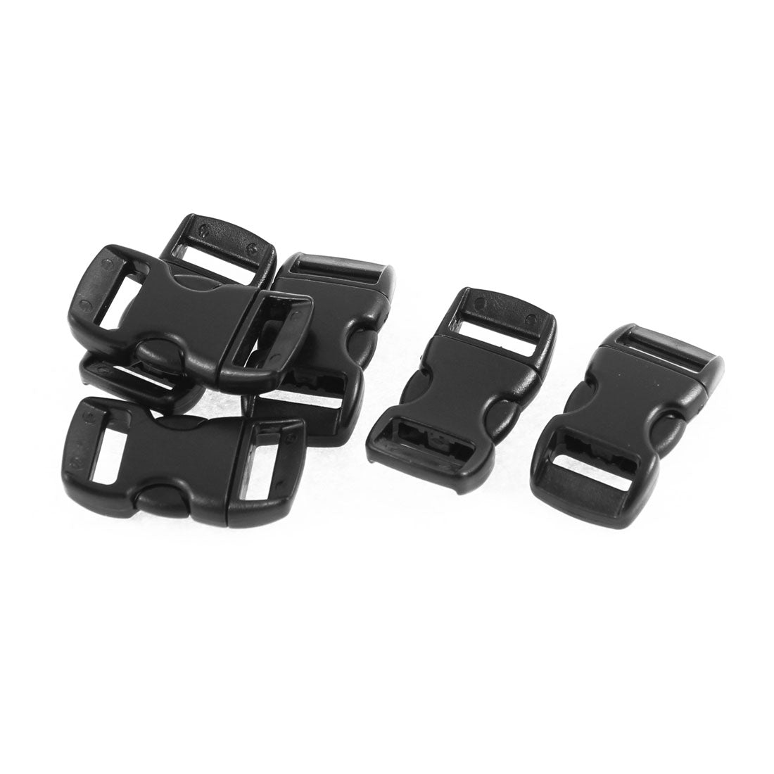 uxcell Uxcell Backpack Plastic Replacement Side Release Buckle Black 11mm Width Strap Band 6 Pcs