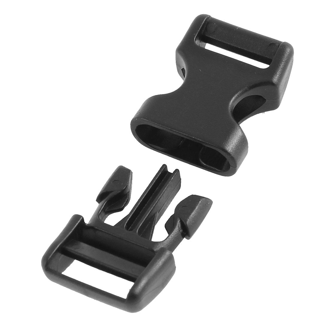 uxcell Uxcell 3 Pcs Plastic Clasp Side Release Buckle Black for 1.5cm Width Belt Strap