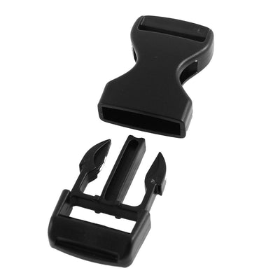 Harfington Uxcell Hard Plastic Side Quick Release Buckle Black 5 Pcs for 2cm Width Belt Strap