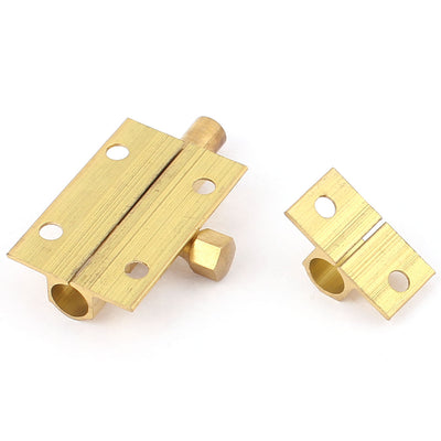 Harfington Uxcell 38mm Long Brass Door Security Latch Sliding Lock Barrel Bolt Gold Tone