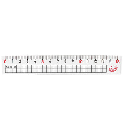 Harfington Uxcell Plastic Straight Flex Edge Ruler Measuring Tool Clear 15cm Range