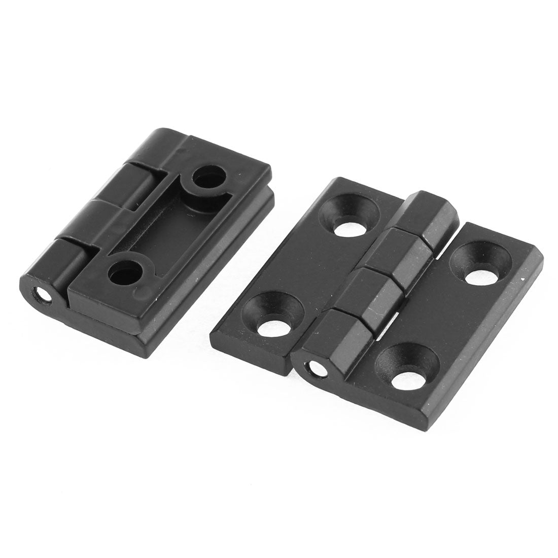 uxcell Uxcell 40mm x 40mm Zinc Alloy Closet Cabinet Door Hinge Black 2Pcs