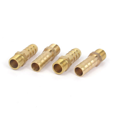 Harfington Uxcell 1/8BSP Male Thread 8mm Inner Dia Brass Hose Barb Coupler Fitting Connector 4pcs