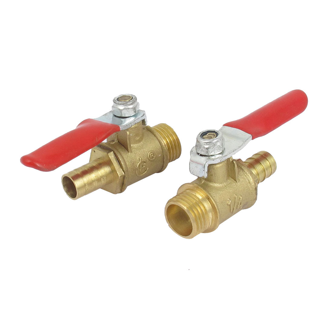 uxcell Uxcell 2Stk. 1/4BSP Außengewinde 8mm Innendurchmeser Luft Gas Kugelhahn Anschluss de