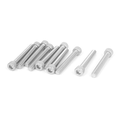 Harfington Uxcell M6x40mm Thread 304 Stainless Steel Hex Key Bolt Socket Head Cap Screws 10pcs