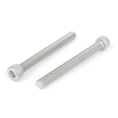 Harfington Uxcell M8x80mm Thread 304 Stainless Steel Hex Key Bolt Socket Head Cap Screws 2pcs