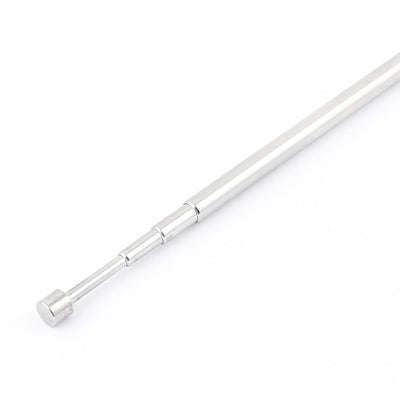 Harfington Uxcell 62.5cm 4 Section Stainless Steel AM FM Radio Universal Telescopic Antenna