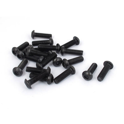 Harfington Uxcell M6 x 20mm Alloy Steel Hex Socket Button Head Machine Screws Black 20 PCS