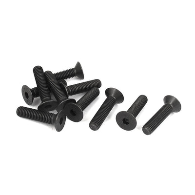 Harfington Uxcell 10stk M8 x 35mm metrische Innensechskant Flachkopf Schraubbolzen Senkschrauben Schrauben schwarz