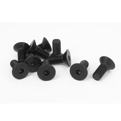 Harfington Uxcell M10 x 25mm Metric Hex Socket Countersunk Flat Head Screw Bolts Black 10PCS