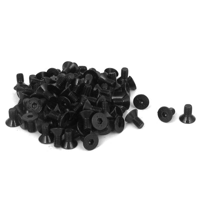 Harfington Uxcell Metrisches Innensechskant-Schrauben, M4 x 8mm, Schwarz, 100 Stück de