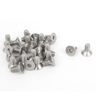 Harfington Uxcell M5 x 10mm Metric 304 Stainless Steel Hex Socket Countersunk Flat Head Screw Bolts 30PCS