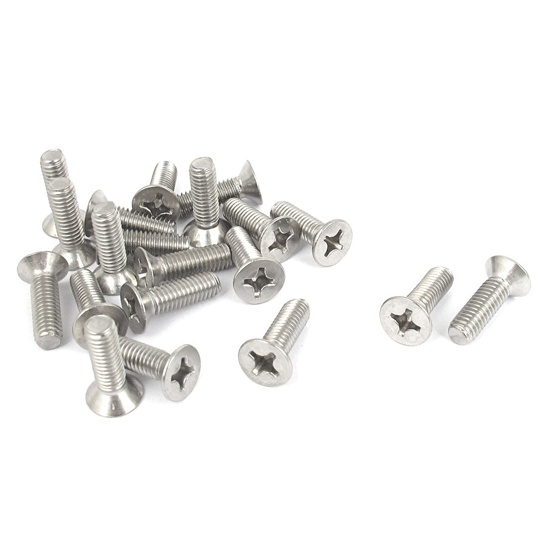 uxcell Uxcell M6 x 20mm Metric Phillips Flat Head Countersunk Bolts Machine Screws 20pcs