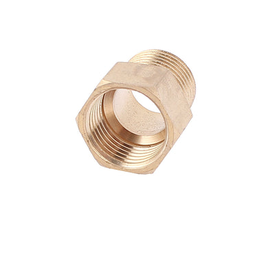 Harfington Uxcell 1/2BSP Male to 1/2BSP Female Threaded Hex Reducing Bushing Pipe Adapter