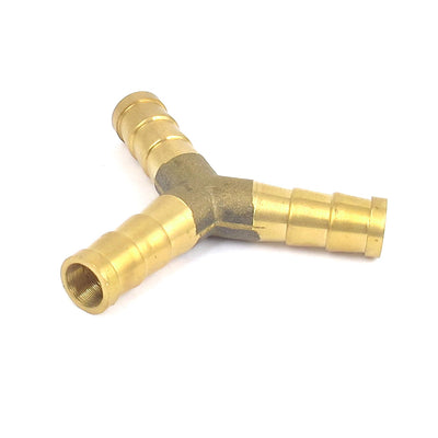 Harfington Uxcell 8mm Dia Metal Y Shaped 3 Ways Air Compressor Hose Barb Joint Fitting Coupling Connector