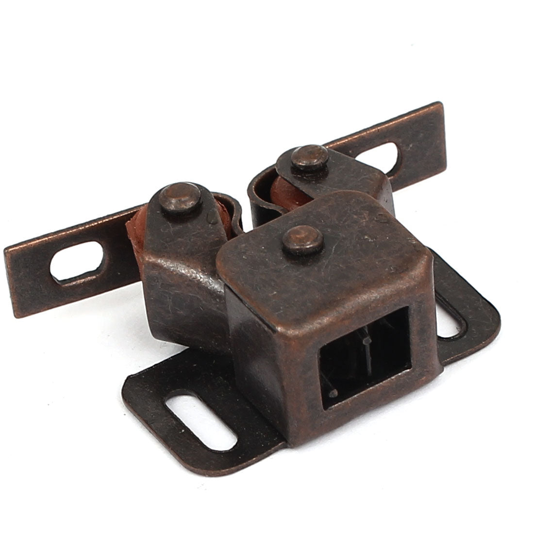 uxcell Uxcell Cupboard Cabinet Door 33mm Length Double Twin Roller Catch Latch Bronze Tone