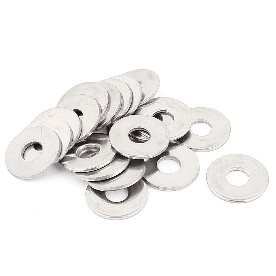 uxcell Uxcell 20pcs 8.5 304 Stainless Steel Flat Plain Washer Spacer Silver Tone