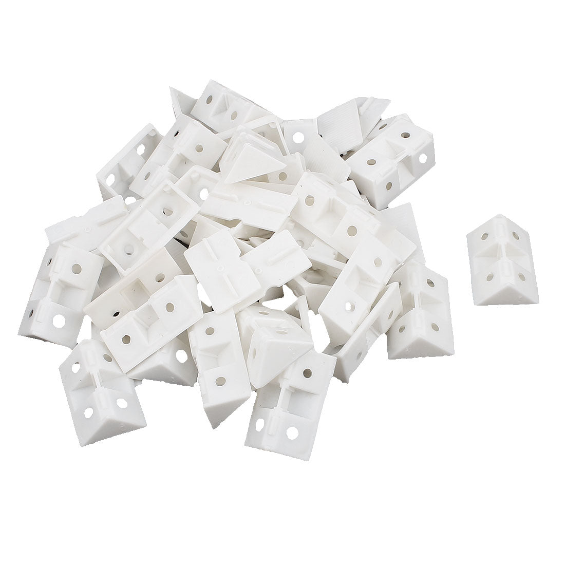 uxcell Uxcell Furniture Assembly Corner Brace 90 Degree Angle Plastic Bracket White 31Pcs